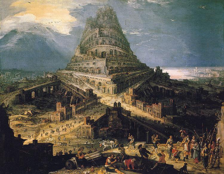 Johann Peter Hasenclever The Construction of the Tower of Babel oil painting image